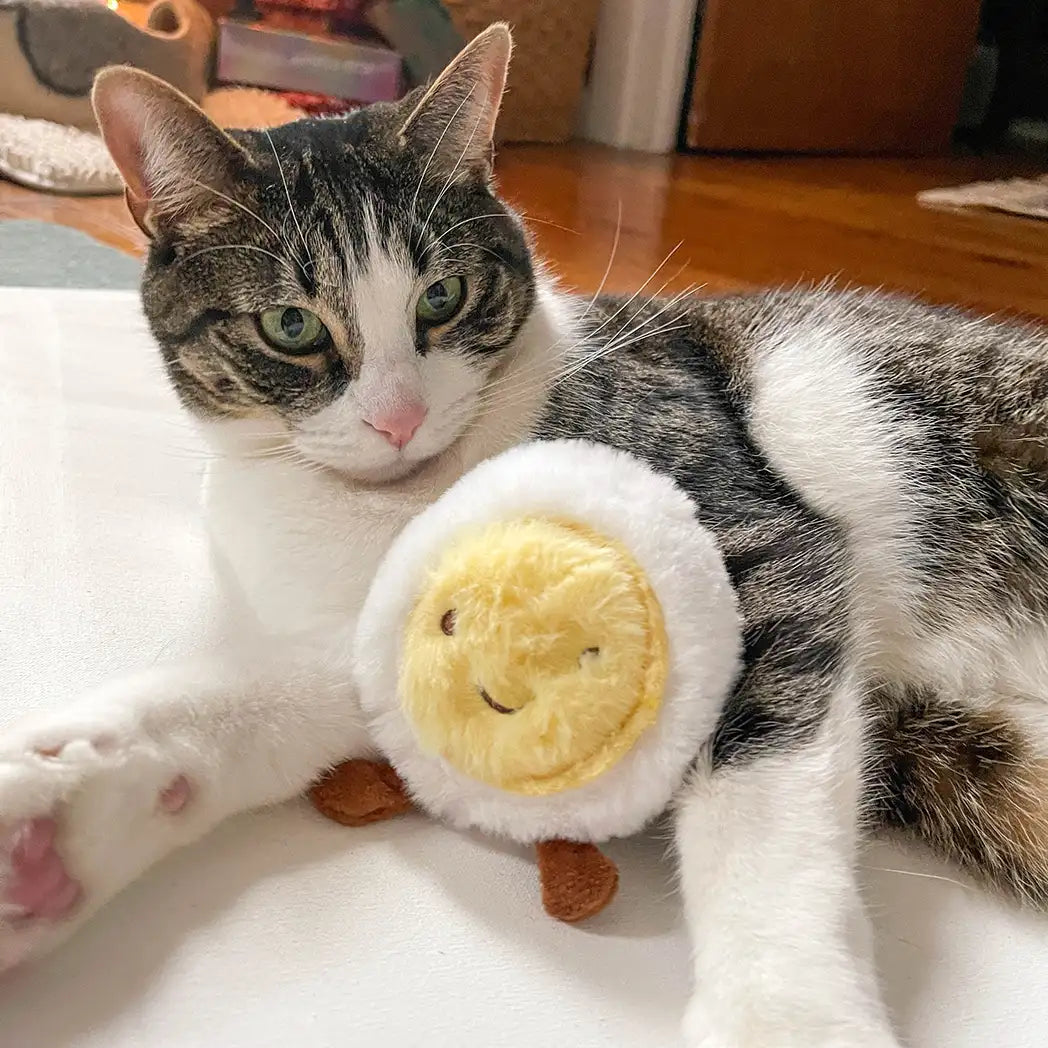 Cute Egg Plush Catnip Toy