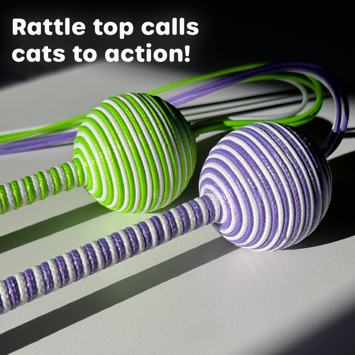 Wand Rattle The Wiggle Wand™ Cat Toy – Interactive Wand Teaser Toy with Rattle ...